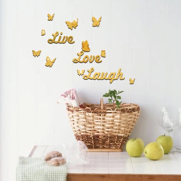 Live love laugh adhesive sticker