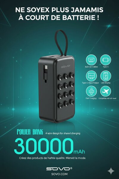 Power bank sovo 30000mAh