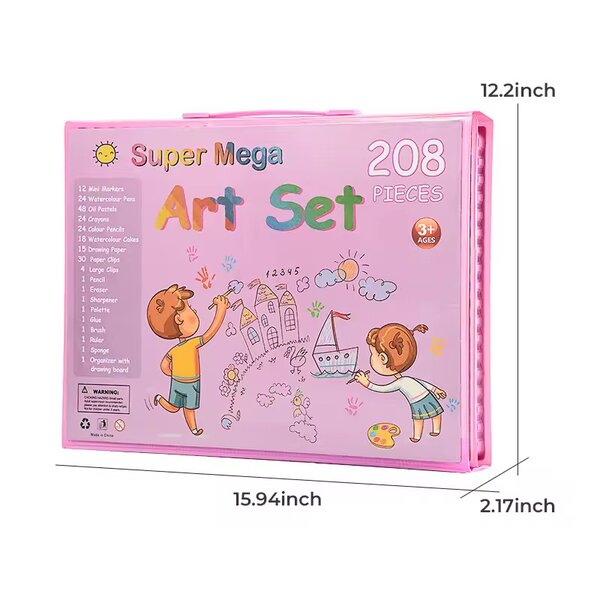 Kit peinture enfant 208 pièces