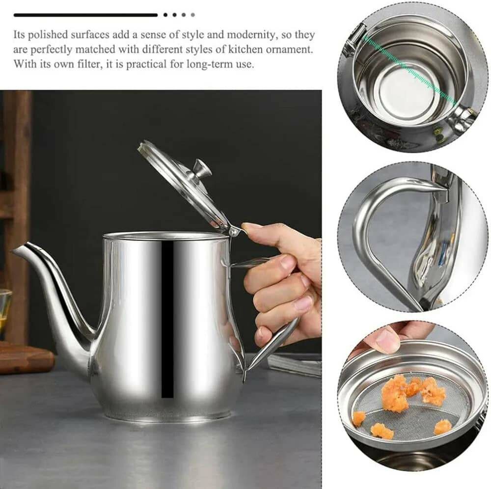 Théière - cafetière en acierinoxydable, avec un design éléga