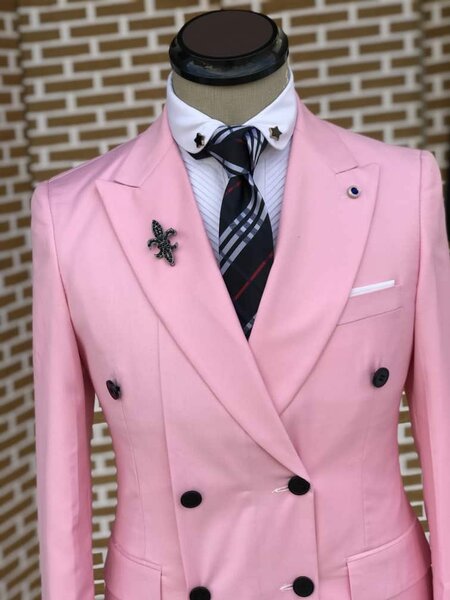 men's suit pink