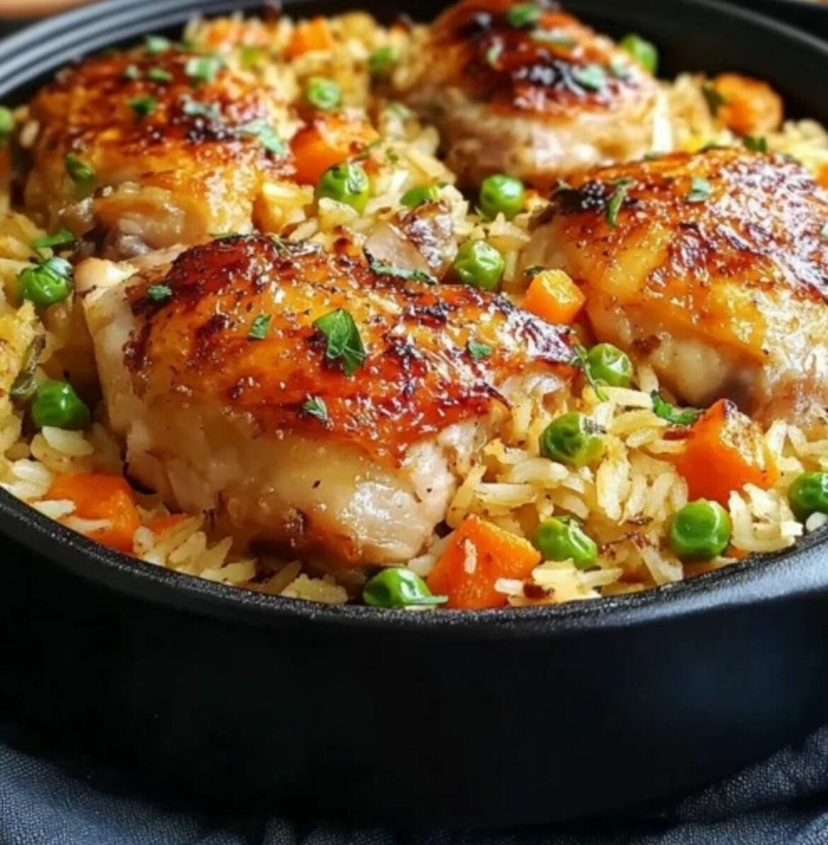 Riz aux légumes avec poulet