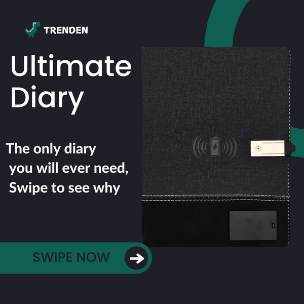 Ultimate Diary with wireless powerbank 64Gb USB reading ligh