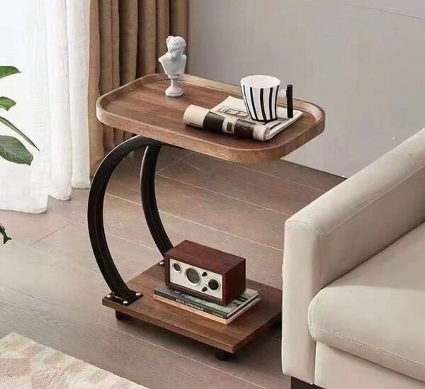 Table d'appoint mobile bois