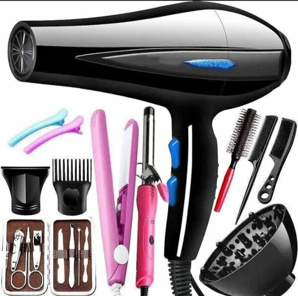 Sèche-cheveux professionnel, gadgets complets