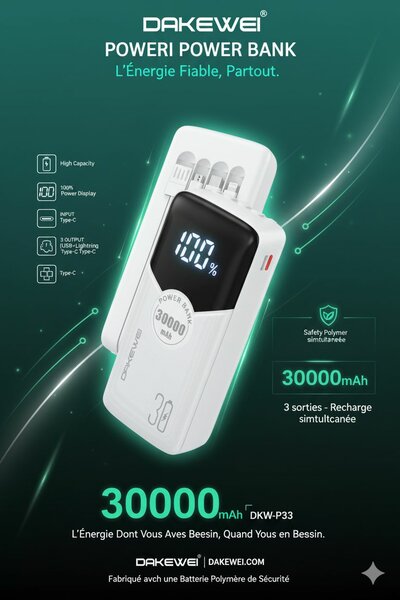 Power Bank Dakewei 30000mAh