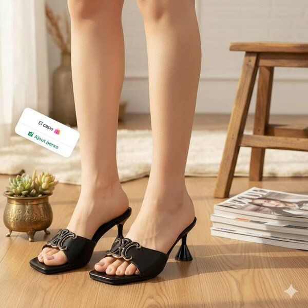 Mules élégantes à talons hauts