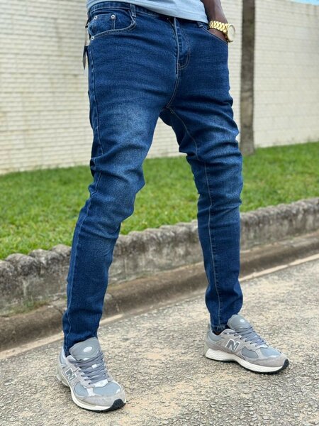 Jean slim bleu homme tendance