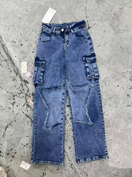 Jeans cargo en denim