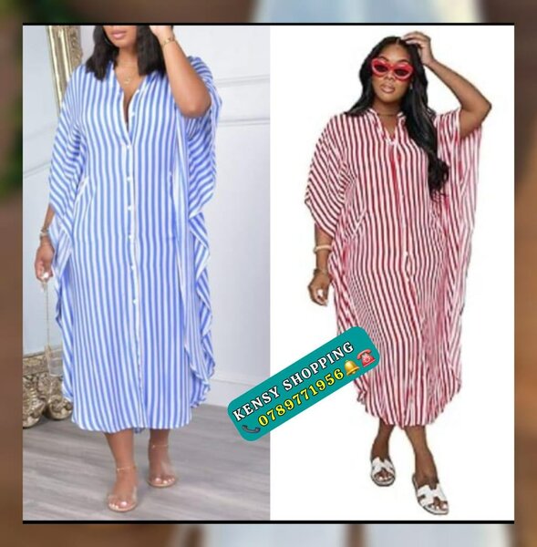 Robe Longue à Rayures Élégante