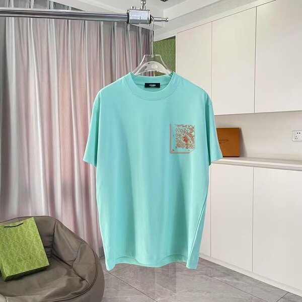 T-shirt turquoise avec motif