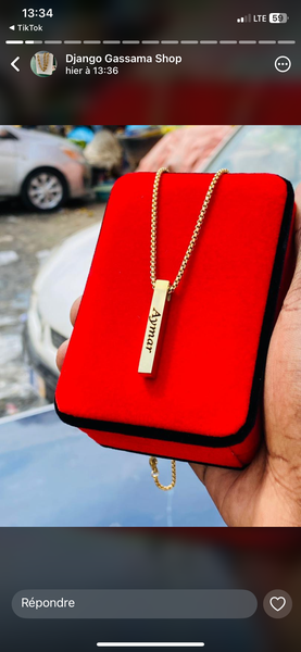 Collier Personnalisé Or