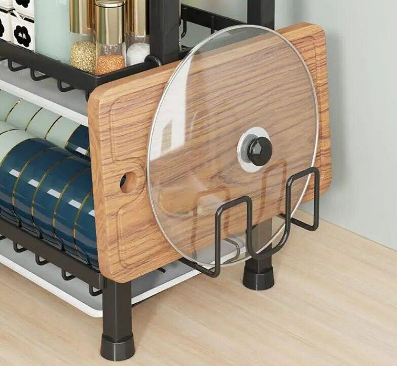 Porte-vaisselle noir en acier