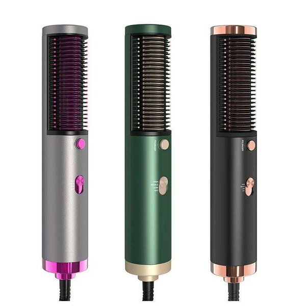 Peigne soufflant pour cheveux raides appareil de coiffure po