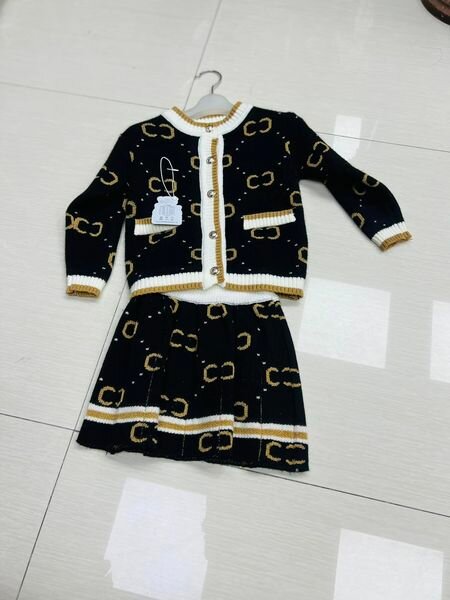 Suit for girl, jersey, long sleeve, age 1-10 years,black