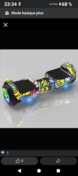 Hoverboard électrique LED design