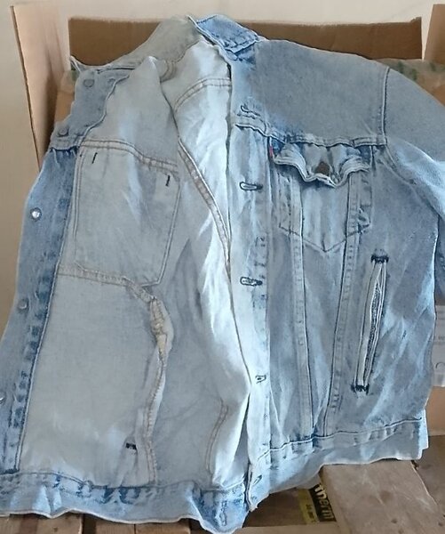 Veste en jean délavée