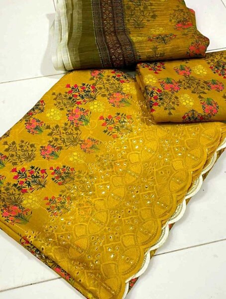 Unstitch suit 3 ps lawn