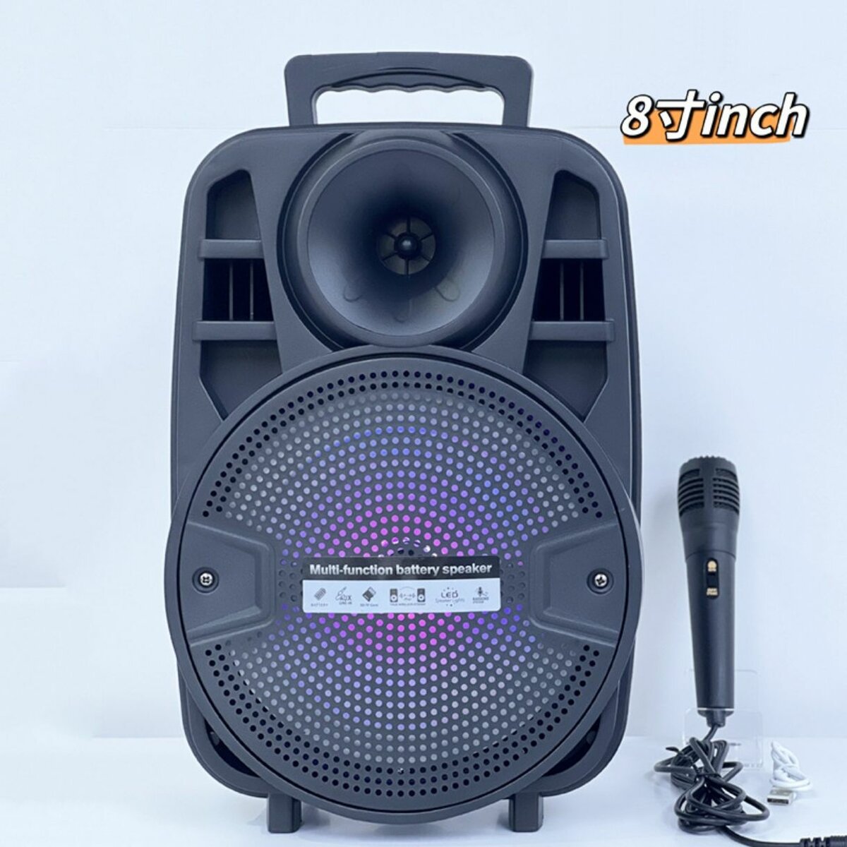 Haut parleurs 8 pouces recharg