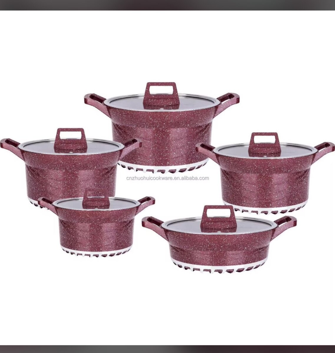 10pcs Granite Nonstick cookware set