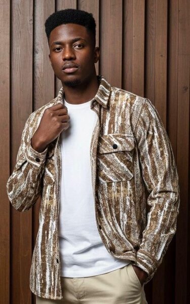 Chemise à motif homme style moderne