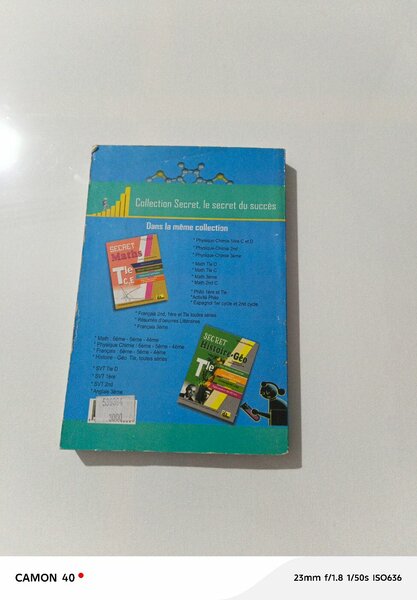 Livre de chimie 1ère CDE