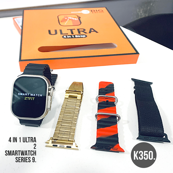4in1 ULTRA 2 SMARTWATCH WITH 4 STRAPS.