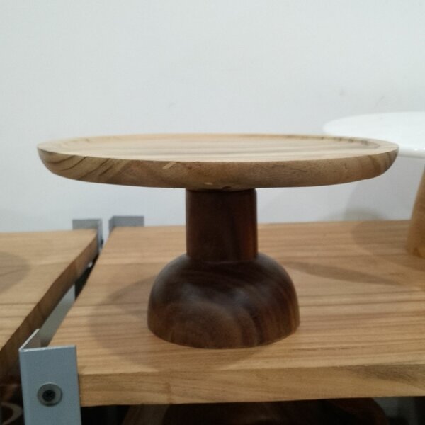 Wooden cake stand made with solid wood.Cake dish,cake plate