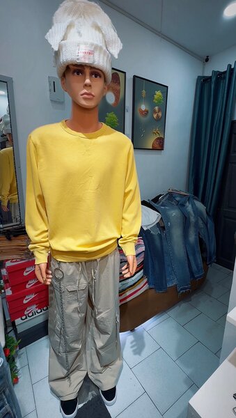 Pantalon cargo beige +pull