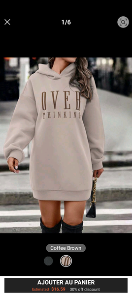 Robe Sweat Oversize Femme