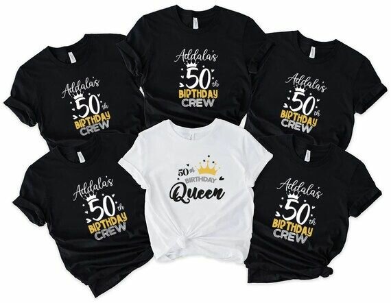 T-shirts d'anniversaire personnalisés