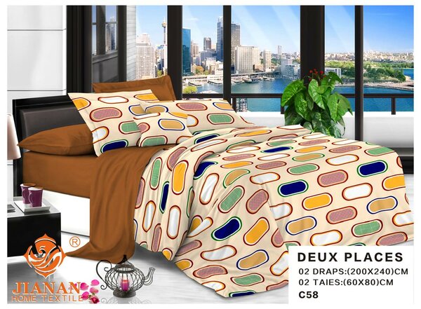 Linge de lit moderne deux places