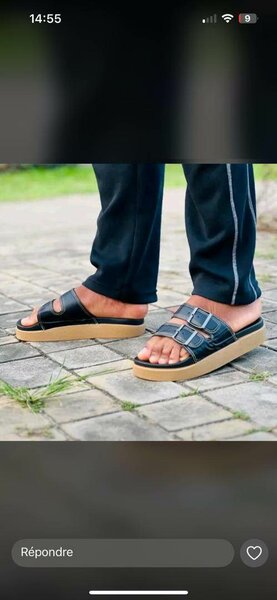 Sandales en cuir confort homme