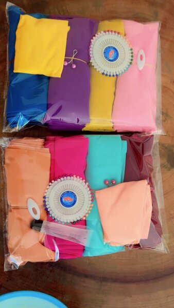 Ensemble de tissus colorés