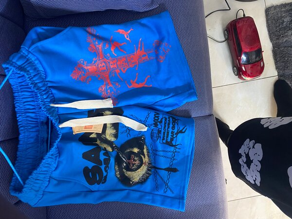 Shorts Enfant Bleu Motif Animaux