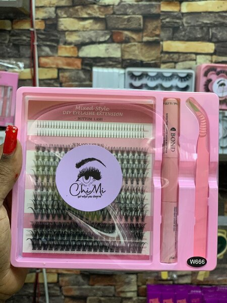 Mixed style cluster eyelash kit