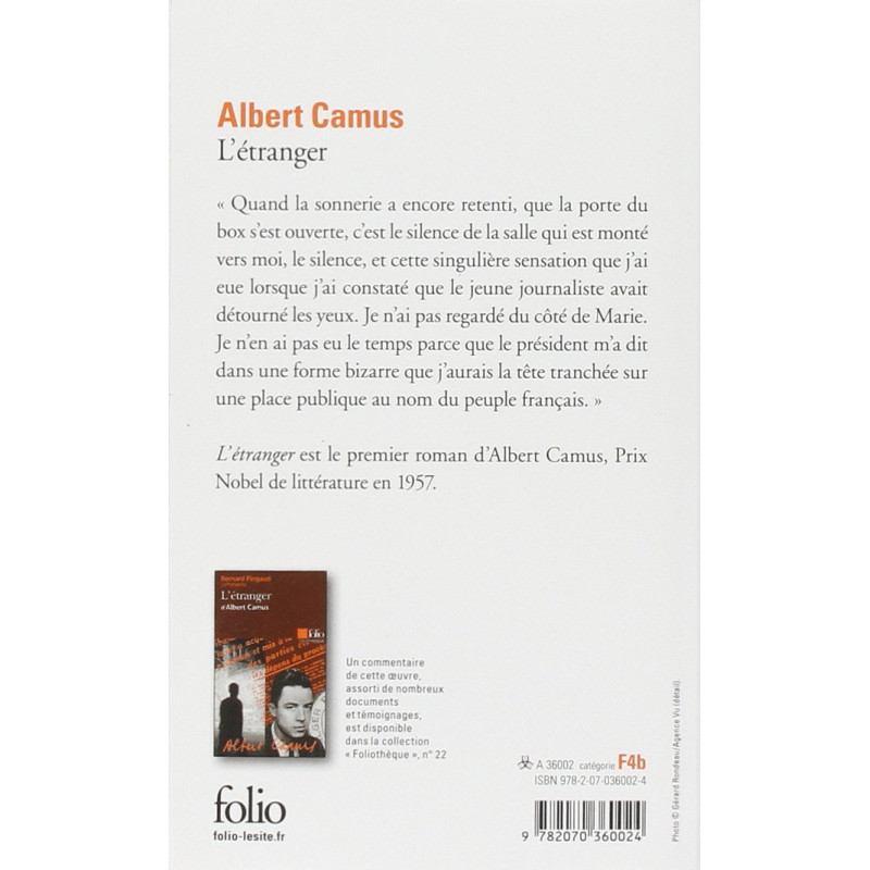 L'étranger d'Albert Camus