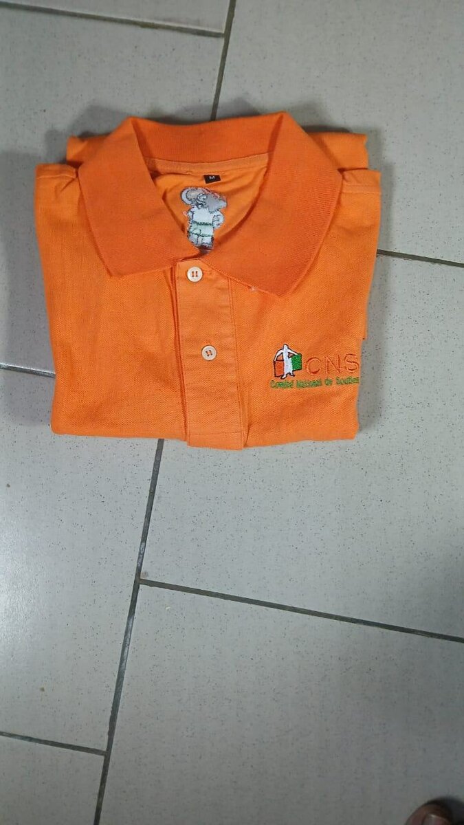 Polo orange Côte d'Ivoire
