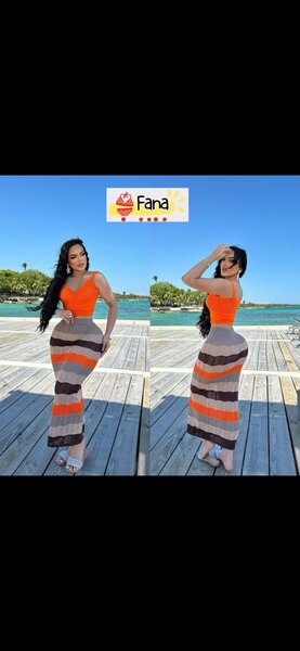 Robe Longue Rayée Été