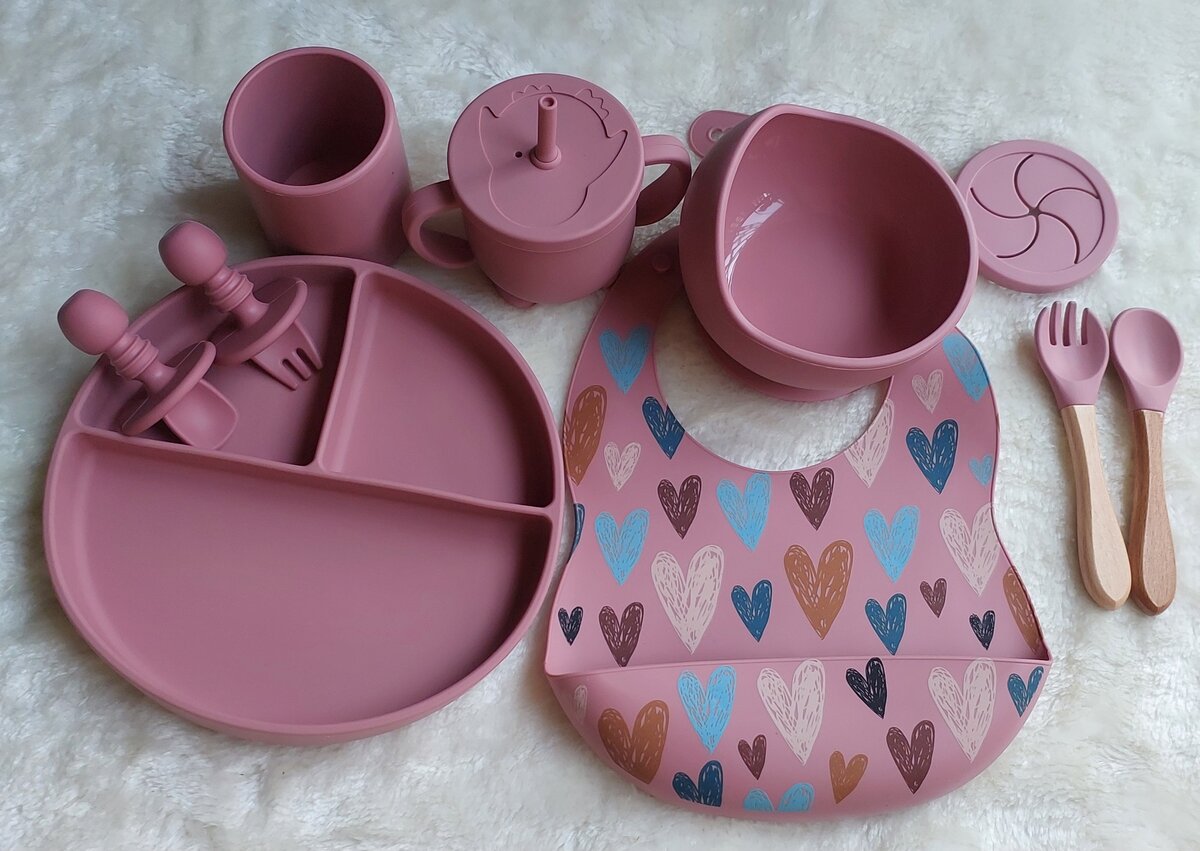 Ensemble d'assiettes alimentaires en silicone