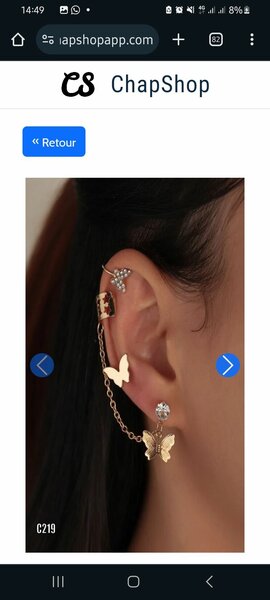 Boucles D oreilles avec papillons