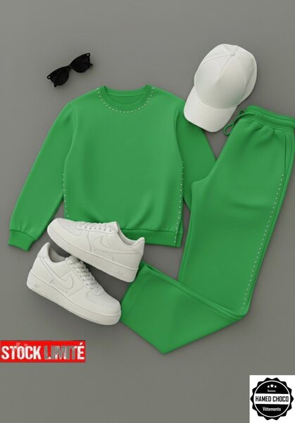 Ensemble de sport vert unisexe