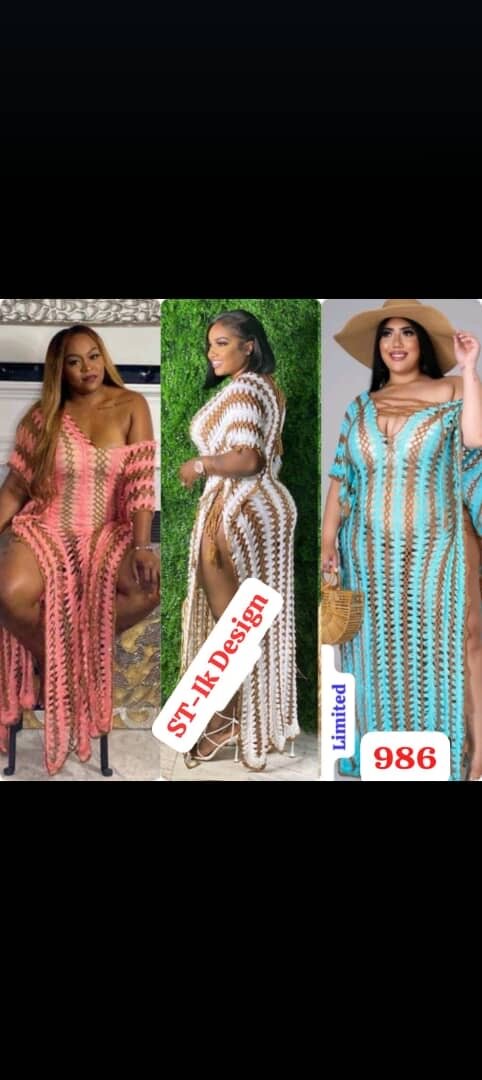 Robes élégantes en crochet et rayées