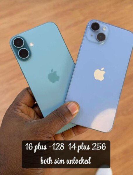 iPhone 16plus 128 gig and iPhone 14 plus 256 gig both sim un