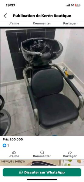 Bac shampooing professionnel