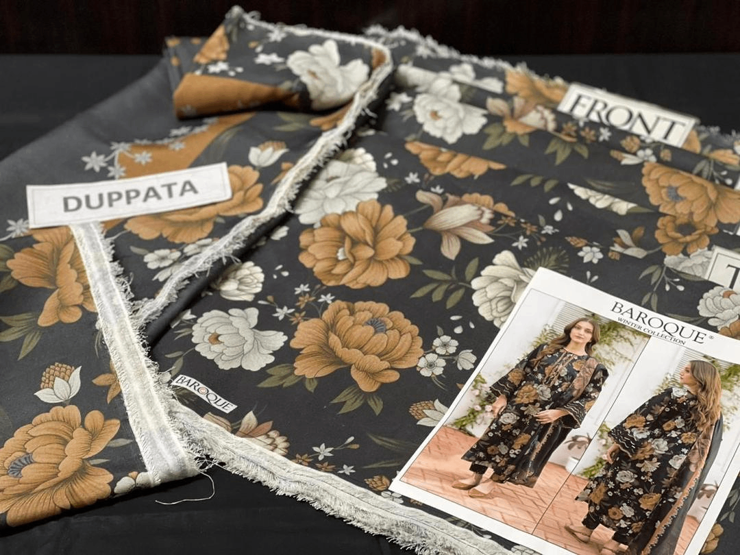 3 PCs Women's Unstitched Digital Print Suit