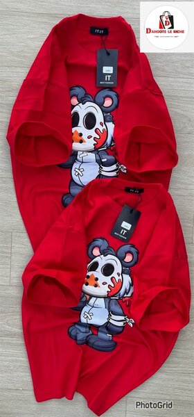 T-shirt rouge graphique