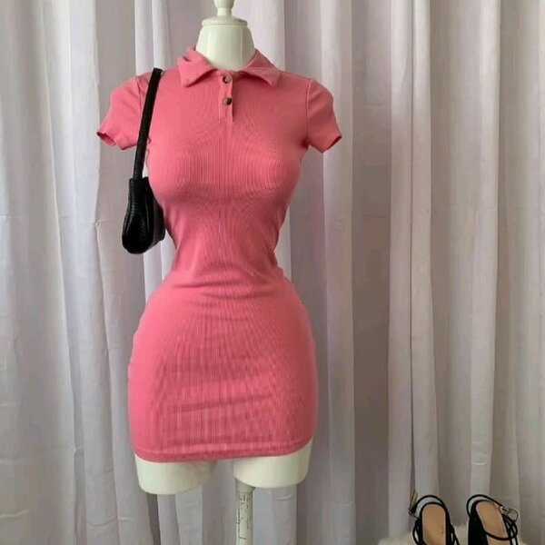 Straight Dress with hand bag