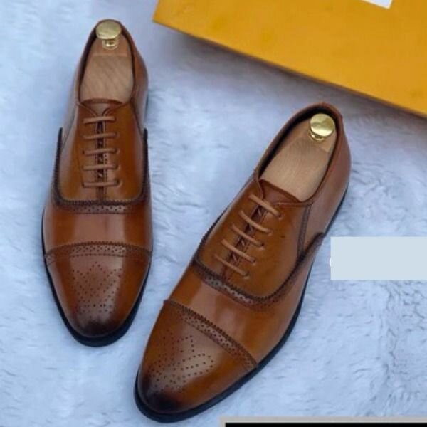 Formal Leather Brown Lace-up Shoe for Gentlemen