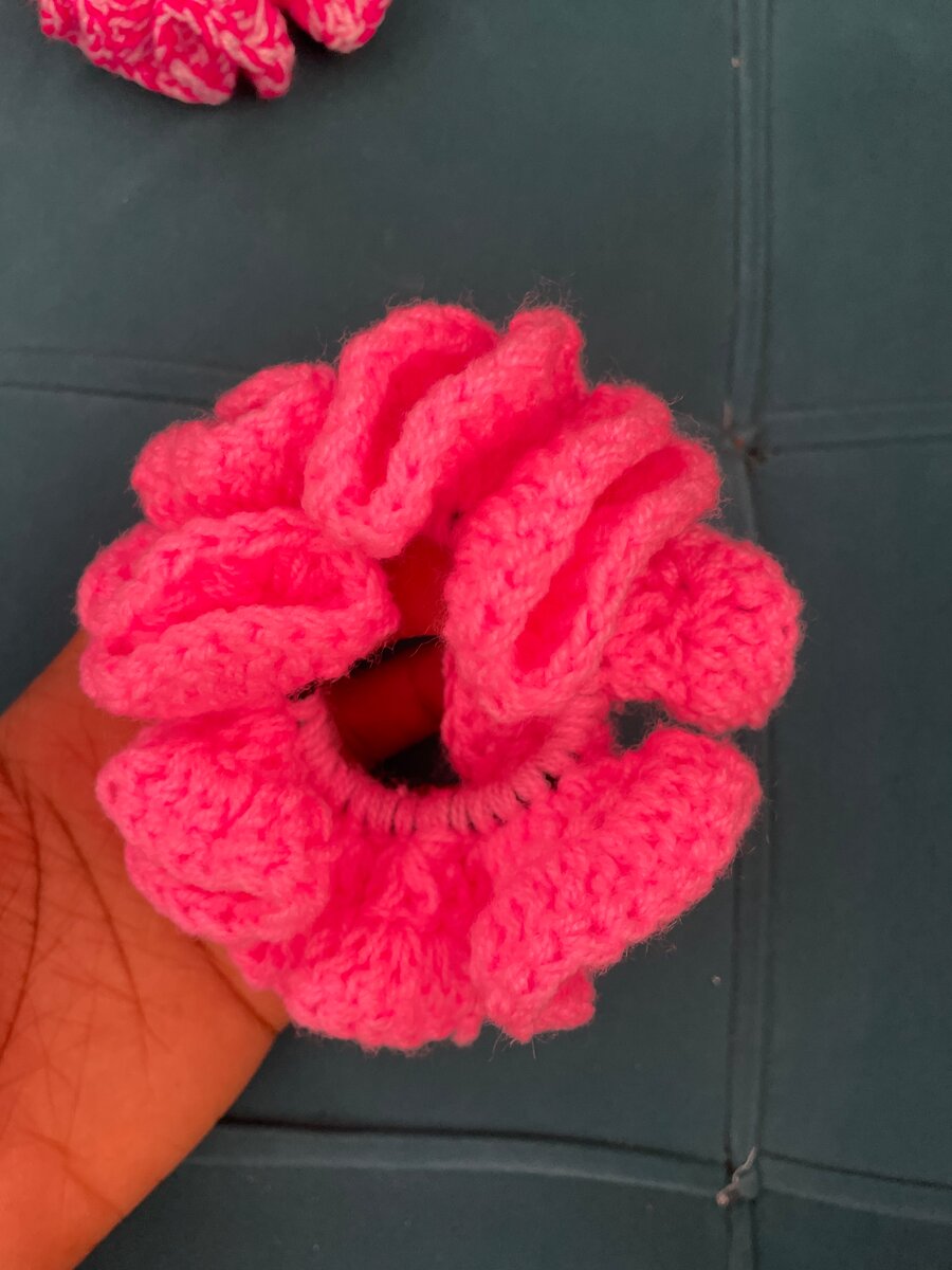 Chouchou crochet coloré